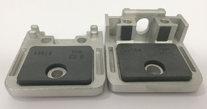 316 Stainless Steel Glass Clamp 2 11/64" x 2 11/64" for Flat Tube - SKU: E21500000
