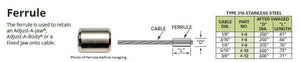 Ferrule for 1/8" Stainless Steel Cable Wire (G-F-4)