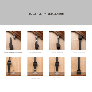Zip Clip Shoes for 1/2" Hollow Iron Balusters