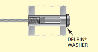 1.812" Receiver for 1/8" Stainless Steel Cable Railing (R6-22)