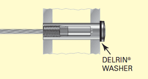 1.812" Receiver for 1/8" Stainless Steel Cable Railing (R6-22)