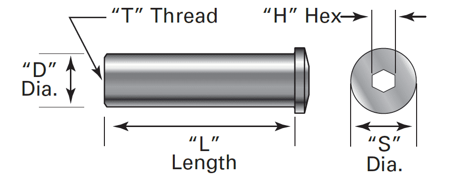 2.530" Receiver for 1/8" and 3/16" Stainless Steel Cable Railing (R6-82)