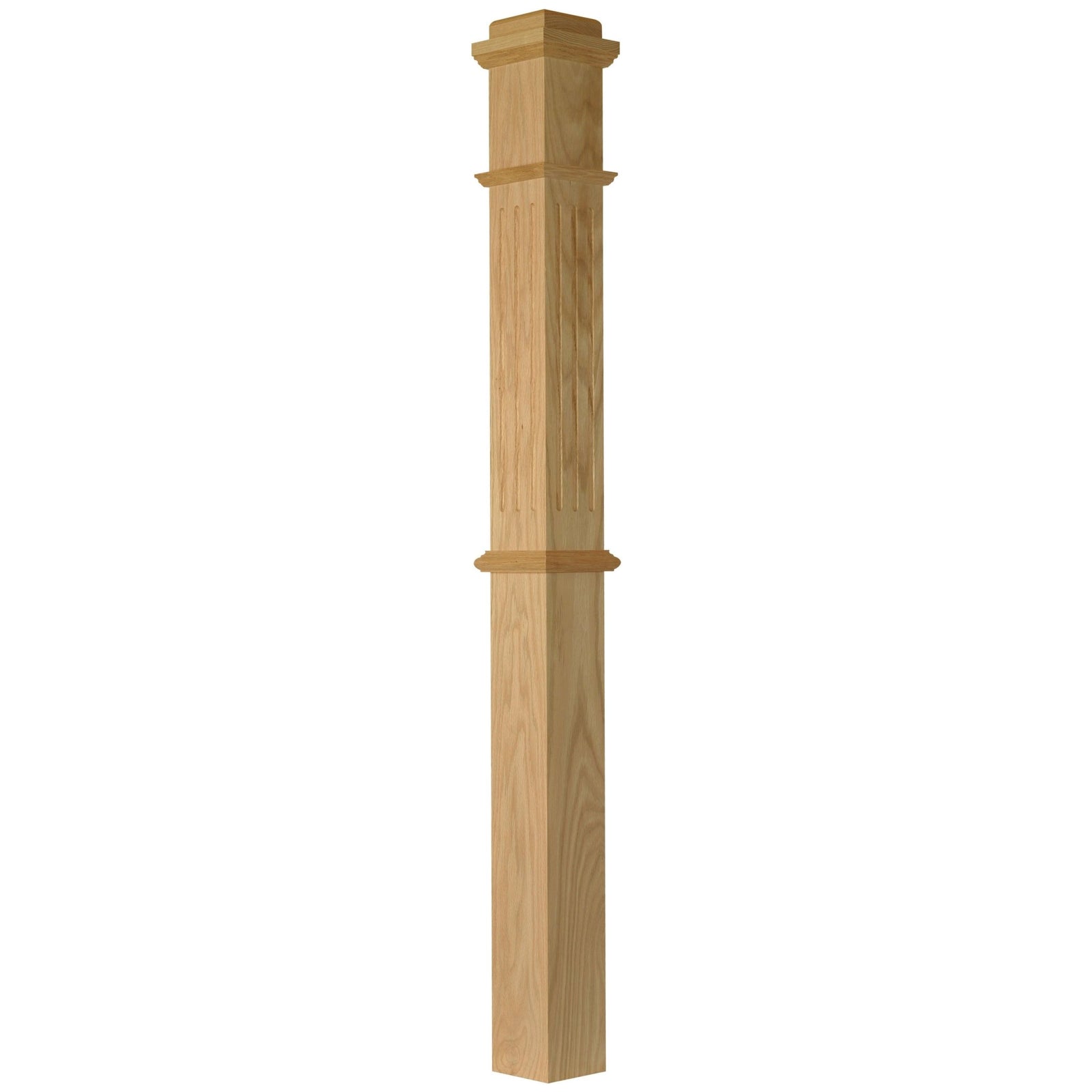 American 4 - 3/4" x 62" 4375F FLUTED Box Newel (4375F) - Stair Parts USA