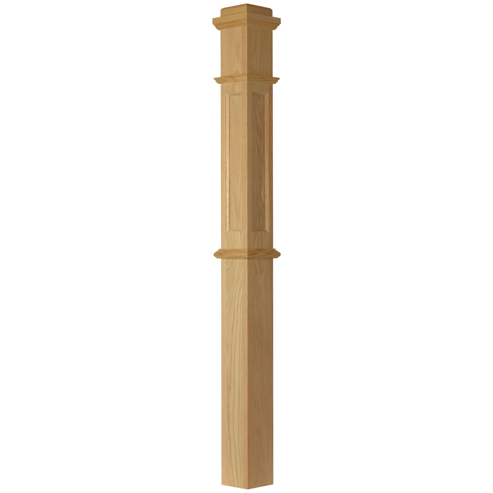 American 4 - 3/4" x 62" 4375FP Recessed Flat Panel Box Newel (4375FP, 4375DFP) - Stair Parts USA