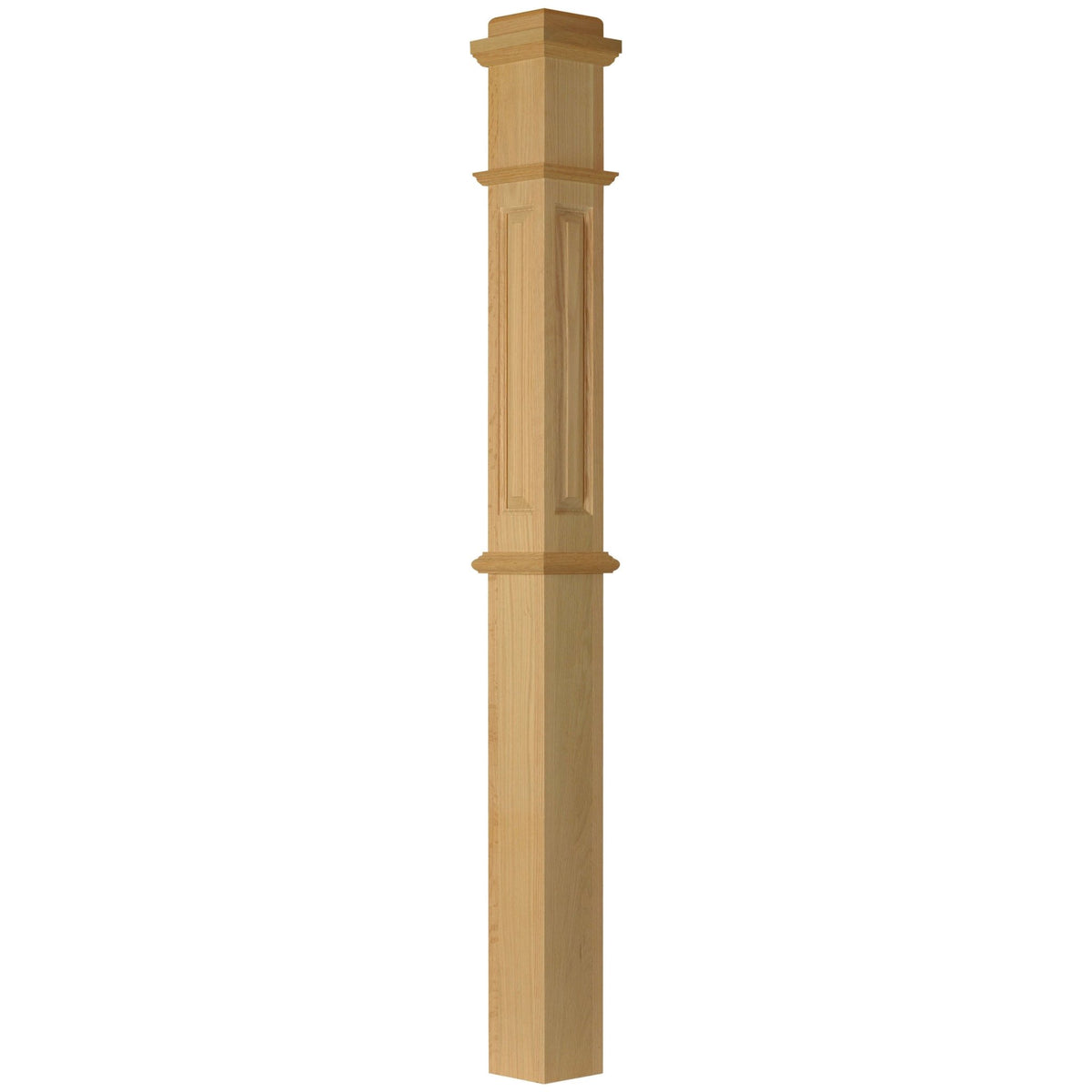 American 4-3/4" x 62" 4375RP Raised Panel Box Newel (4375RP, 4375DRP)