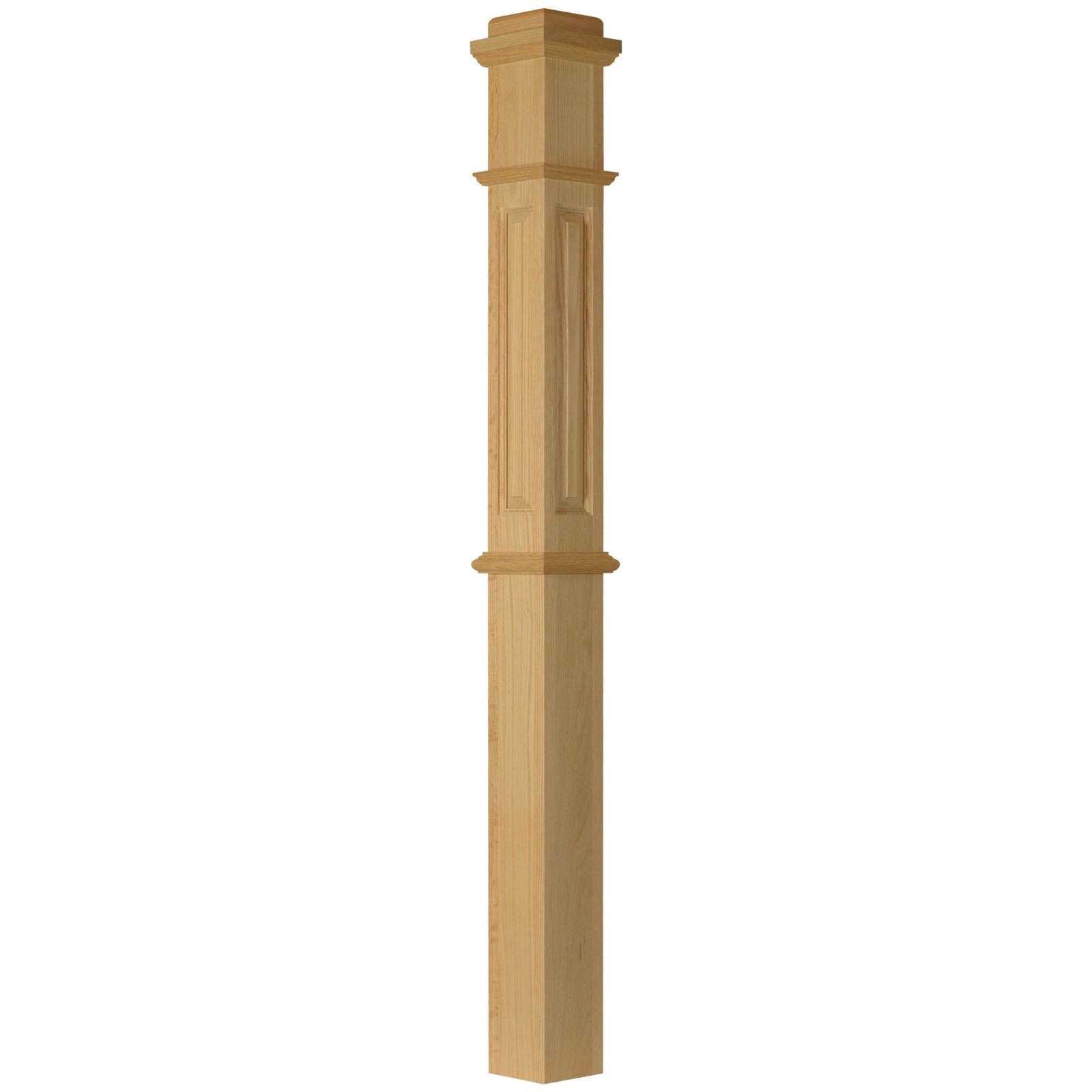 American 4-3/4" x 62" 4375RP Raised Panel Box Newel (4375RP, 4375DRP)