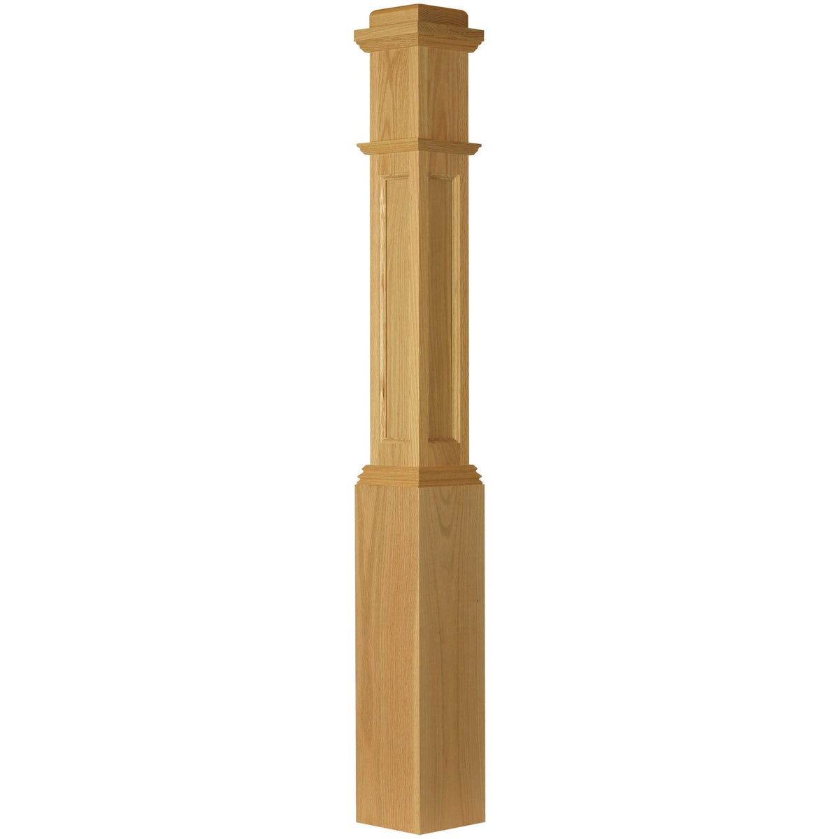 American 6 - 1/4" X 55" 4091FP Recessed Flat Panel Box Newel (4091FP, 4091DFP) - Stair Parts USA
