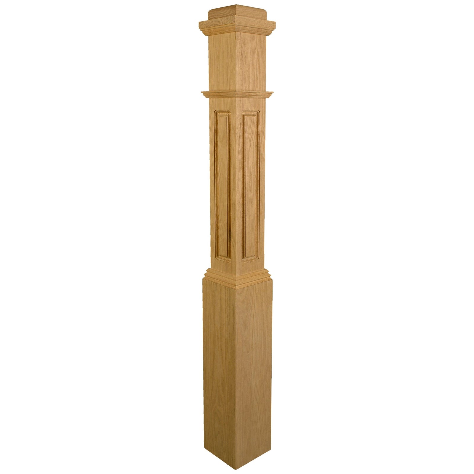 American 6 - 1/4" X 55" 4091RP Raised Panel Box Newel (4091RP, 4091DRP) - Stair Parts USA