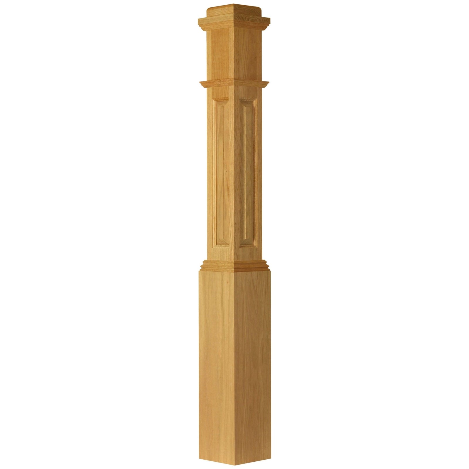 American 6 - 1/4" X 55" 4091RP Raised Panel Box Newel (4091RP, 4091DRP) - Stair Parts USA