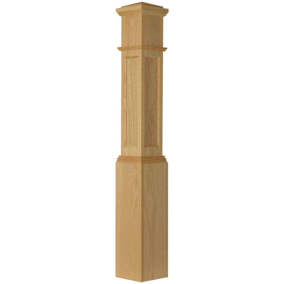 American 7 - 1/2" X 55" 4092FP Recessed Flat Panel Box Newel (4092FP, 4092DFP) - Stair Parts USA