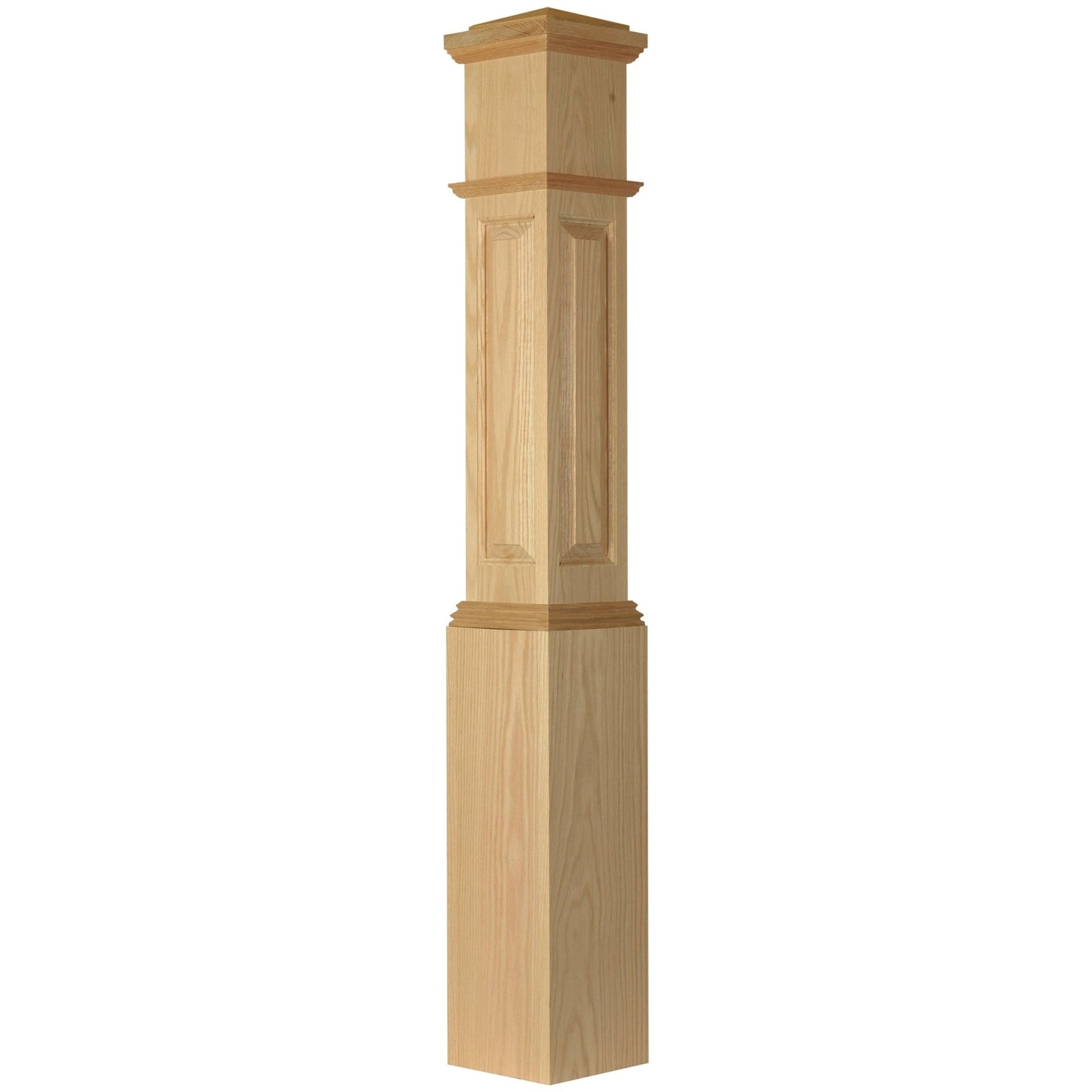 American 7 - 1/2" X 55" 4092RP Raised Panel Box Newel (4092RP, 4092DRP) - Stair Parts USA
