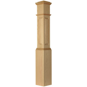 American 7 - 1/2" X 55" 4092RP Raised Panel Box Newel (4092RP, 4092DRP) - Stair Parts USA