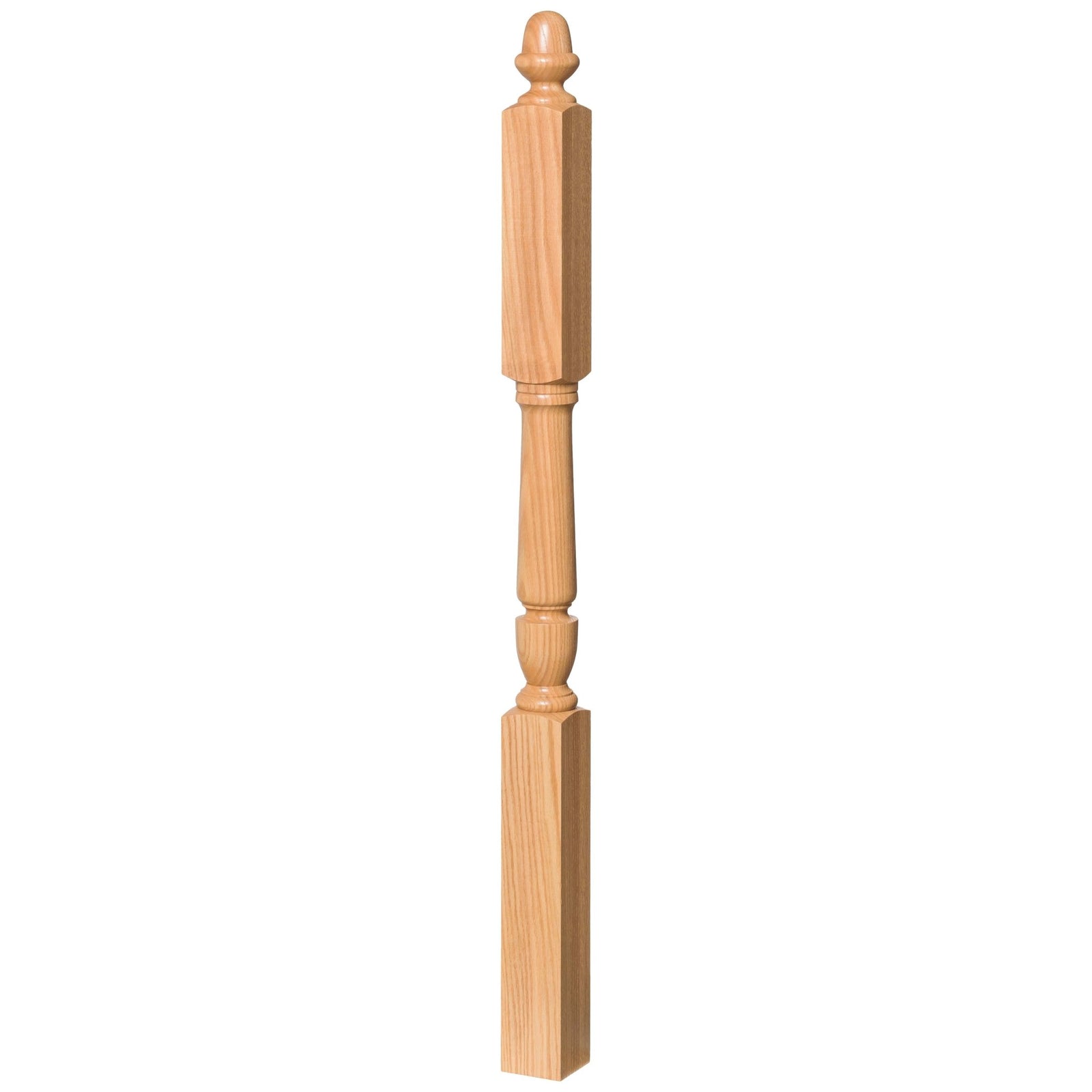 Bunker Hill 3 - 1/2" 3046 Long Block Turned Newel w/ Acorn Top (3046, 3046F, 3046T) - Stair Parts USA