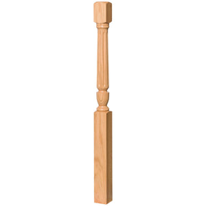 Bunker Hill 3 - 1/2" 4130F, 4132F Fluted Turned Newel (used w/ Interchangeable Finials) - Stair Parts USA