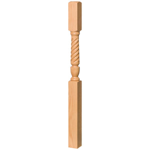 Bunker Hill 3 - 1/2" 4135 Turned Newel (used w/ Interchangeable Finials) (4135, 4135F, 4135T) - Stair Parts USA