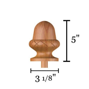 Bunker Hill CA - 411 Carved Acorn Finial - Stair Parts USA