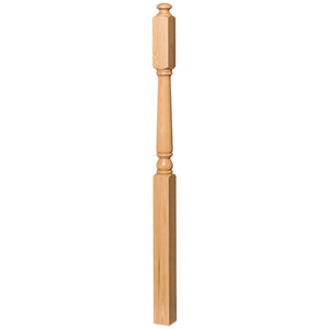 Colonial 3 - 1/4" x 60" 4185 10" Long Block Turned Newel - Stair Parts USA