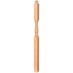 Colonial 3 - 1/4" x 60" 4186 - 13 w/ 14 - 1/2" Long Block Turned Newel - Stair Parts USA