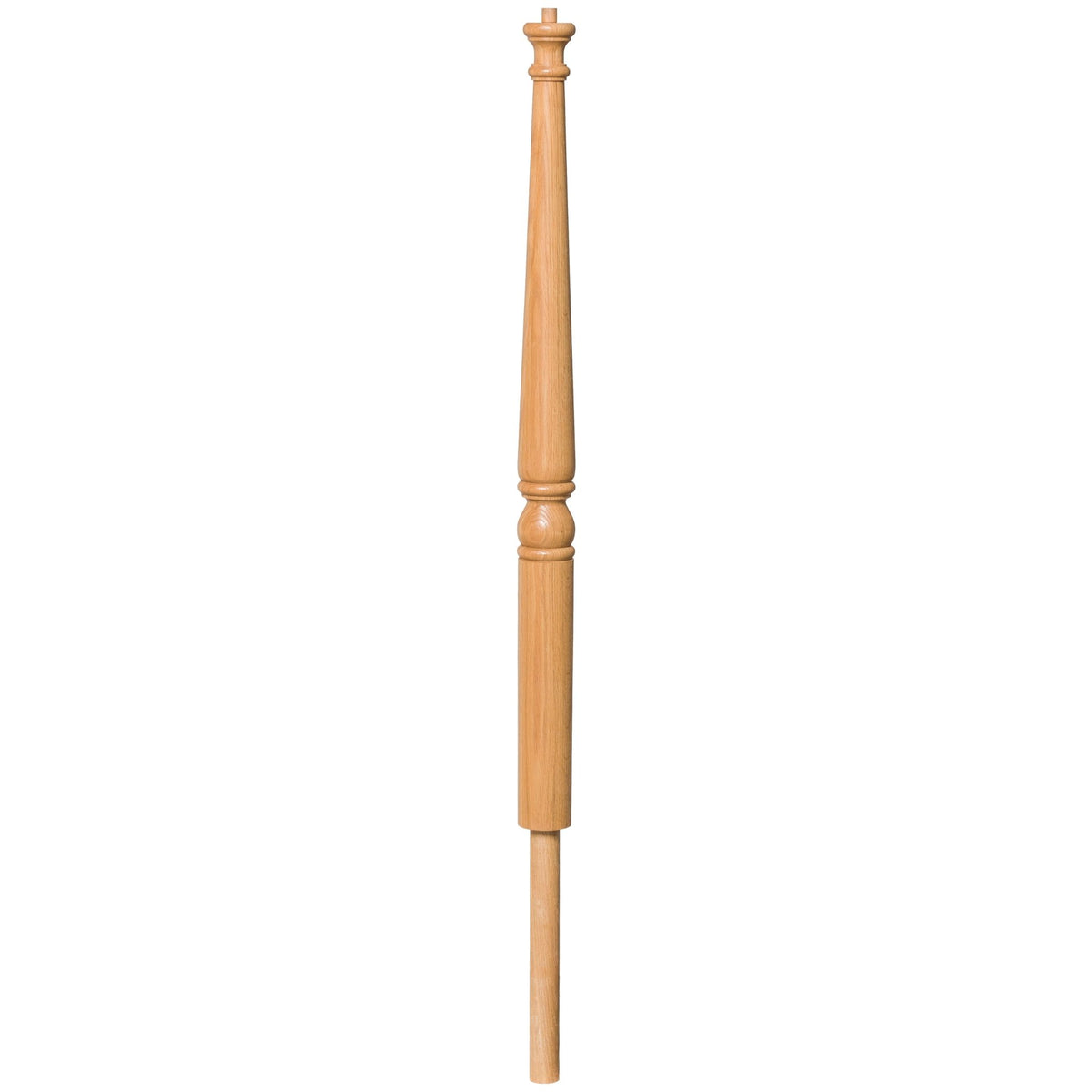 Colonial 3" x 41" 4050 Round Base Pin Top Turned Newel w/Adjustable Dowel (4050, 4050F) - Stair Parts USA