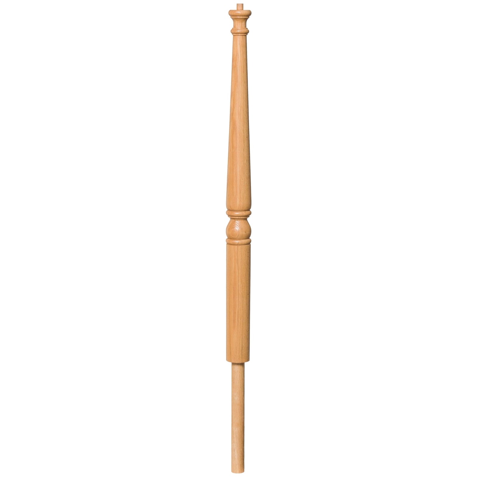 Colonial 3" x 41" 4050 Round Base Pin Top Turned Newel w/Adjustable Dowel (4050, 4050F) - Stair Parts USA