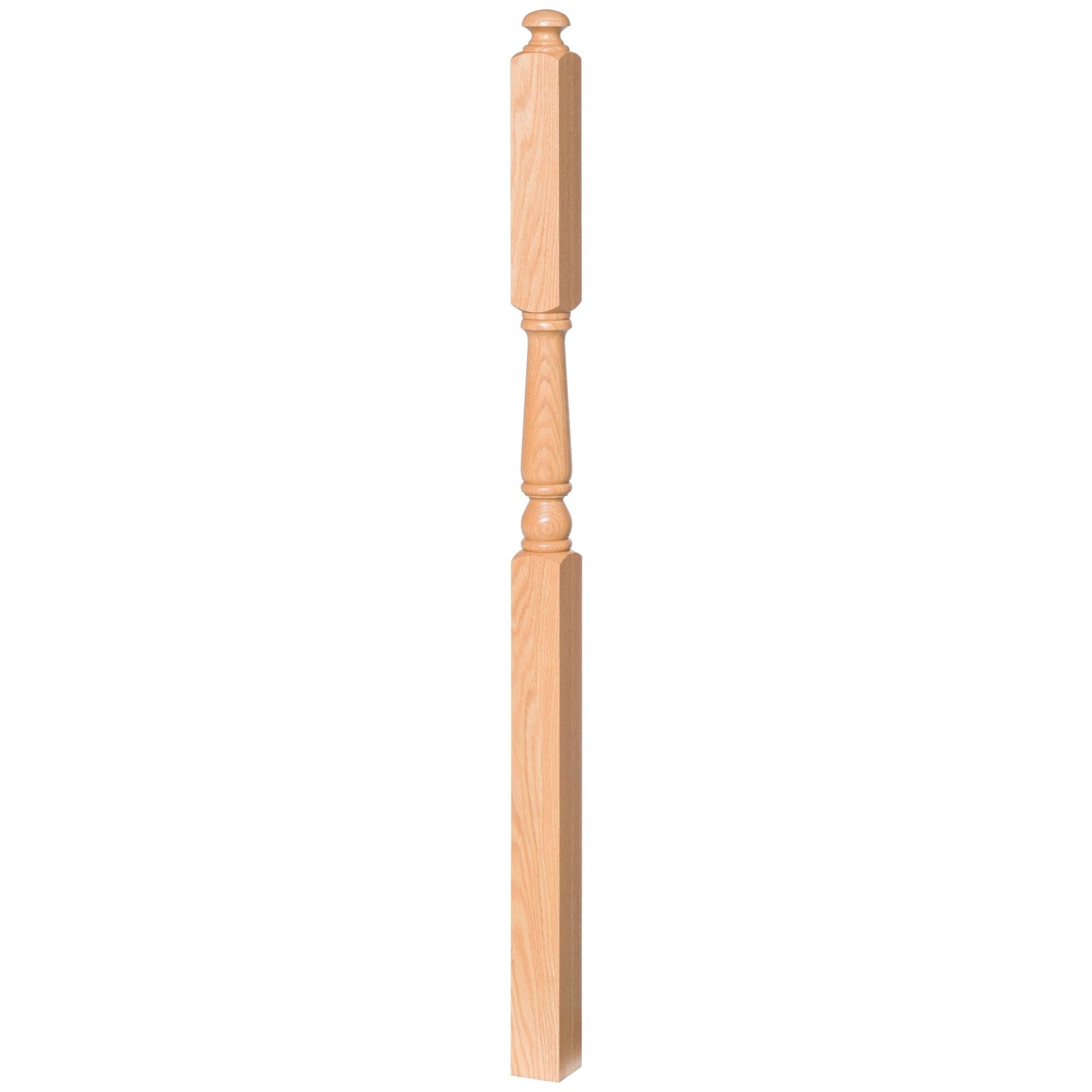 Colonial 3" x 60" 4046 - 13 14 - 1/2" Long Block Turned Newel (4046 - 13, 4046 - 13F) - Stair Parts USA