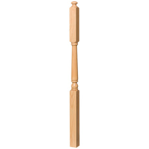 Colonial 3" x 60" 4046A w/ 14 - 1/2" Long Block Turned Newel (4046A, 4046AF) - Stair Parts USA