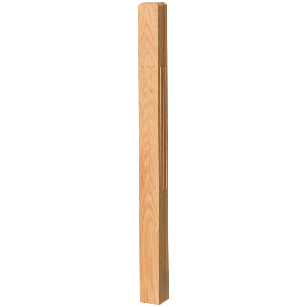 Contemporary 3 - 1/2" 4002 - F FLUTED Newel w/Chamfered Top (4002 - 48F, 4002 - 60F) - Stair Parts USA