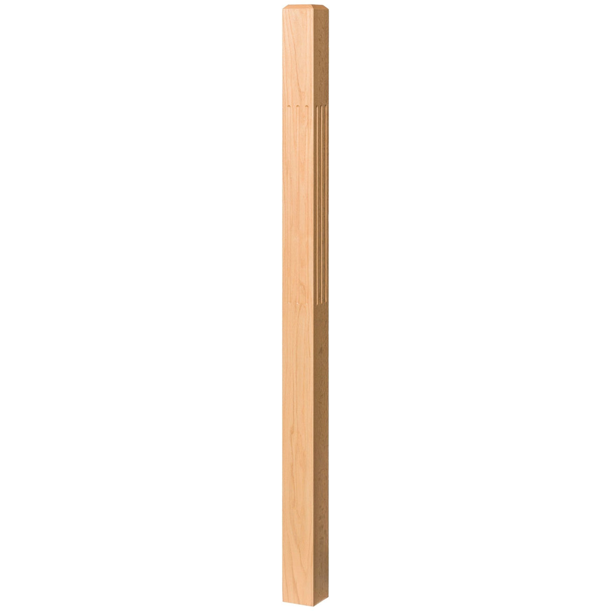 Contemporary 3" 4000 - F Fluted Newel w/Chamfered Top (4000 - 48F, 4000 - 60F) - Stair Parts USA