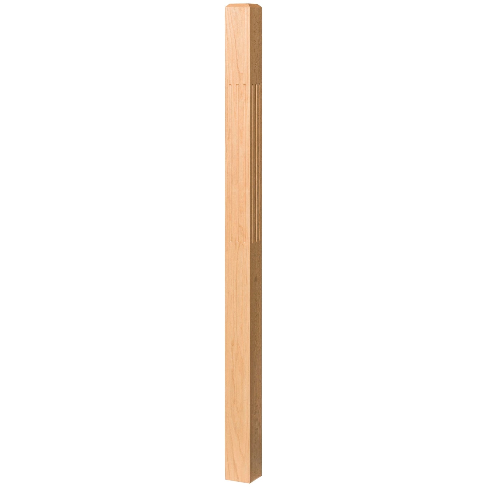 Contemporary 3" 4000 - F Fluted Newel w/Chamfered Top (4000 - 48F, 4000 - 60F) - Stair Parts USA