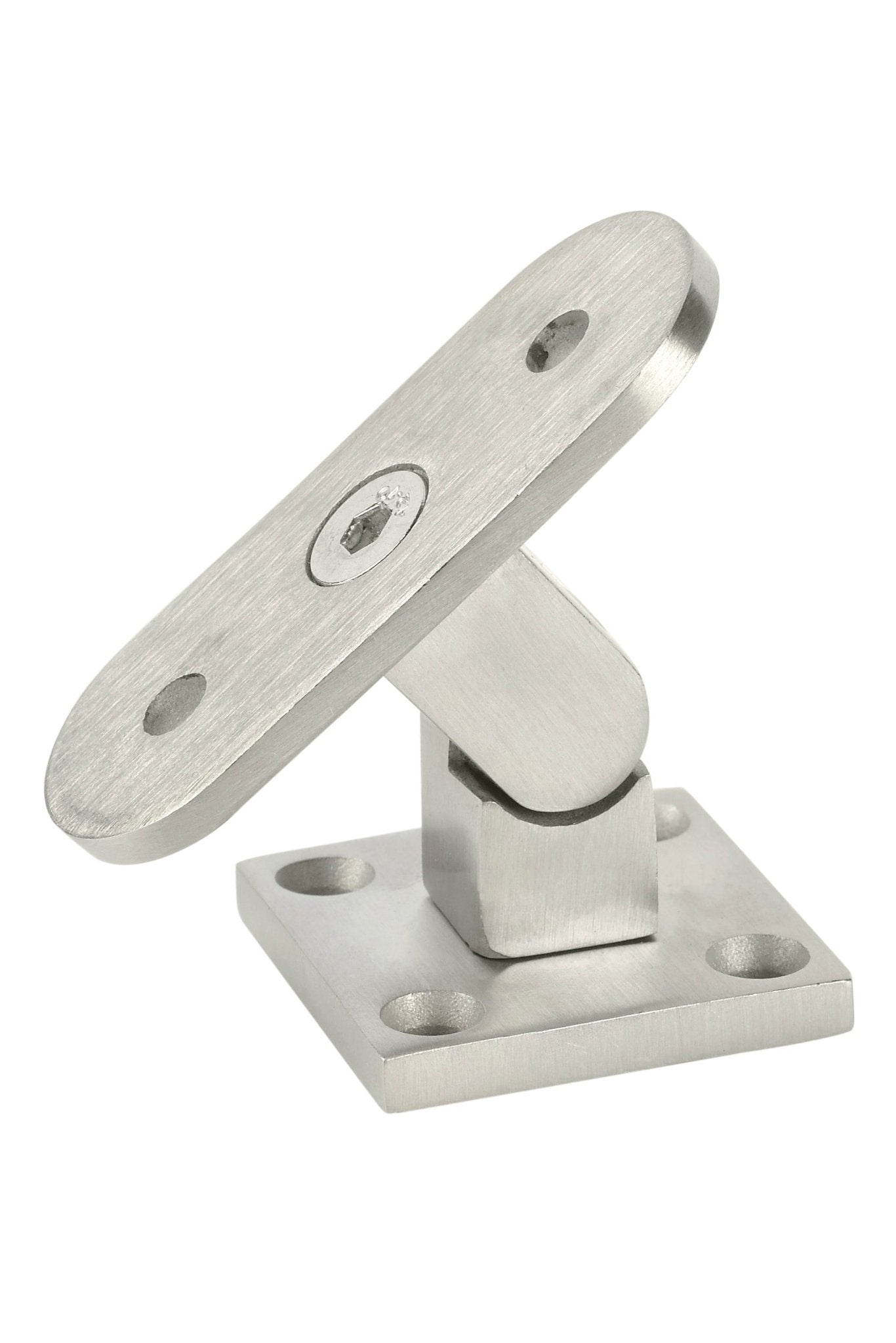 Contemporary Newel Mount Handrail Bracket (1040, Satin Black or Stainless Steel finishes) - Stair Parts USA
