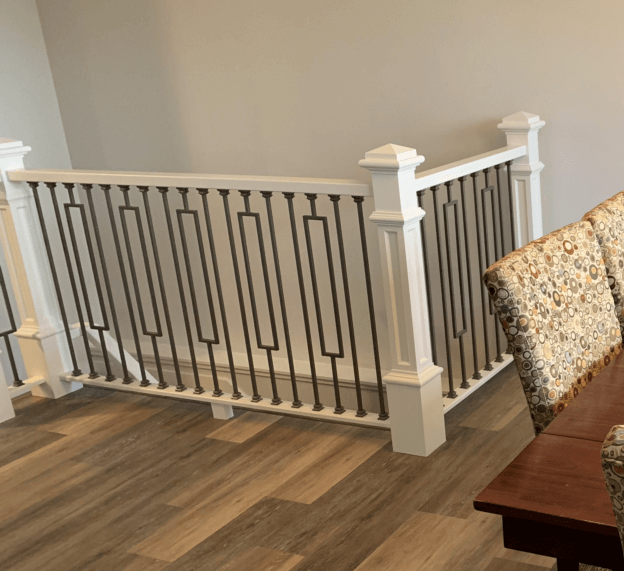 Contemporary Series 1/2" Square 3-3/4" x 44"H Single Rectangle Hollow Iron Baluster (9089CS)