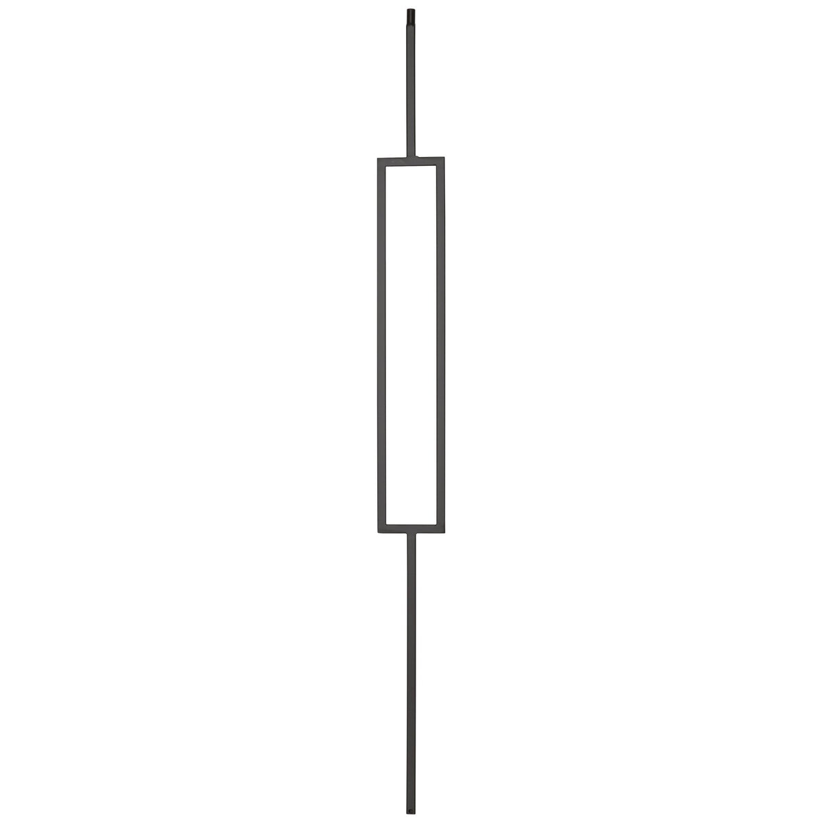 Contemporary Series 1/2" Square 3-3/4" x 44"H Single Rectangle Hollow Iron Baluster (9089CS)