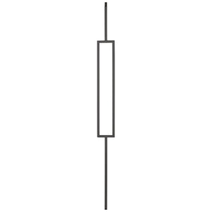 Contemporary Series 1/2" Square 3 - 3/4" x 44"H Single Rectangle Hollow Iron Baluster (9089CS) - Stair Parts USA