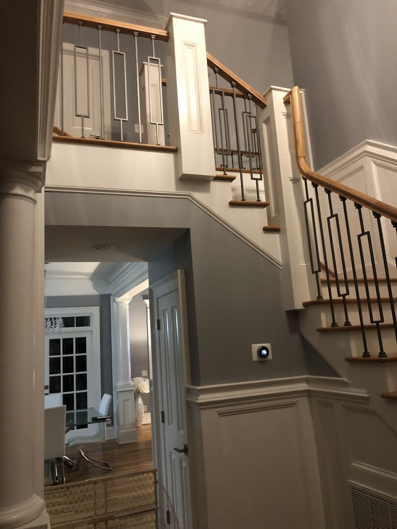 Contemporary Series 1/2" Square 3 - 3/4" x 44"H Single Rectangle Hollow Iron Baluster (9089CS) - Stair Parts USA