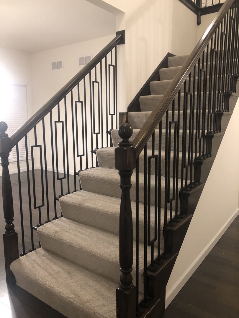 Contemporary Series 1/2" Square 3-3/4" x 44"H Single Rectangle Hollow Iron Baluster (9089CS)