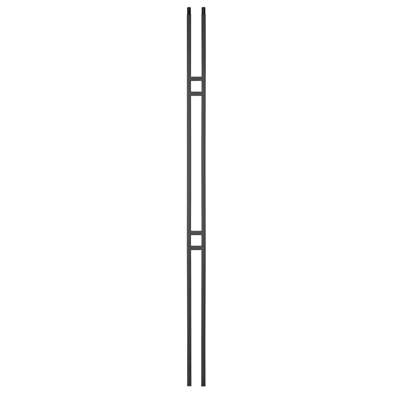 Contemporary Series 1/2" Square x 2 - 1/4" x 44"H Double Bar Hollow Iron Baluster (9087CS) - Stair Parts USA