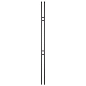 Contemporary Series 1/2" Square x 2 - 1/4" x 44"H Double Bar Hollow Iron Baluster (9087CS) - Stair Parts USA