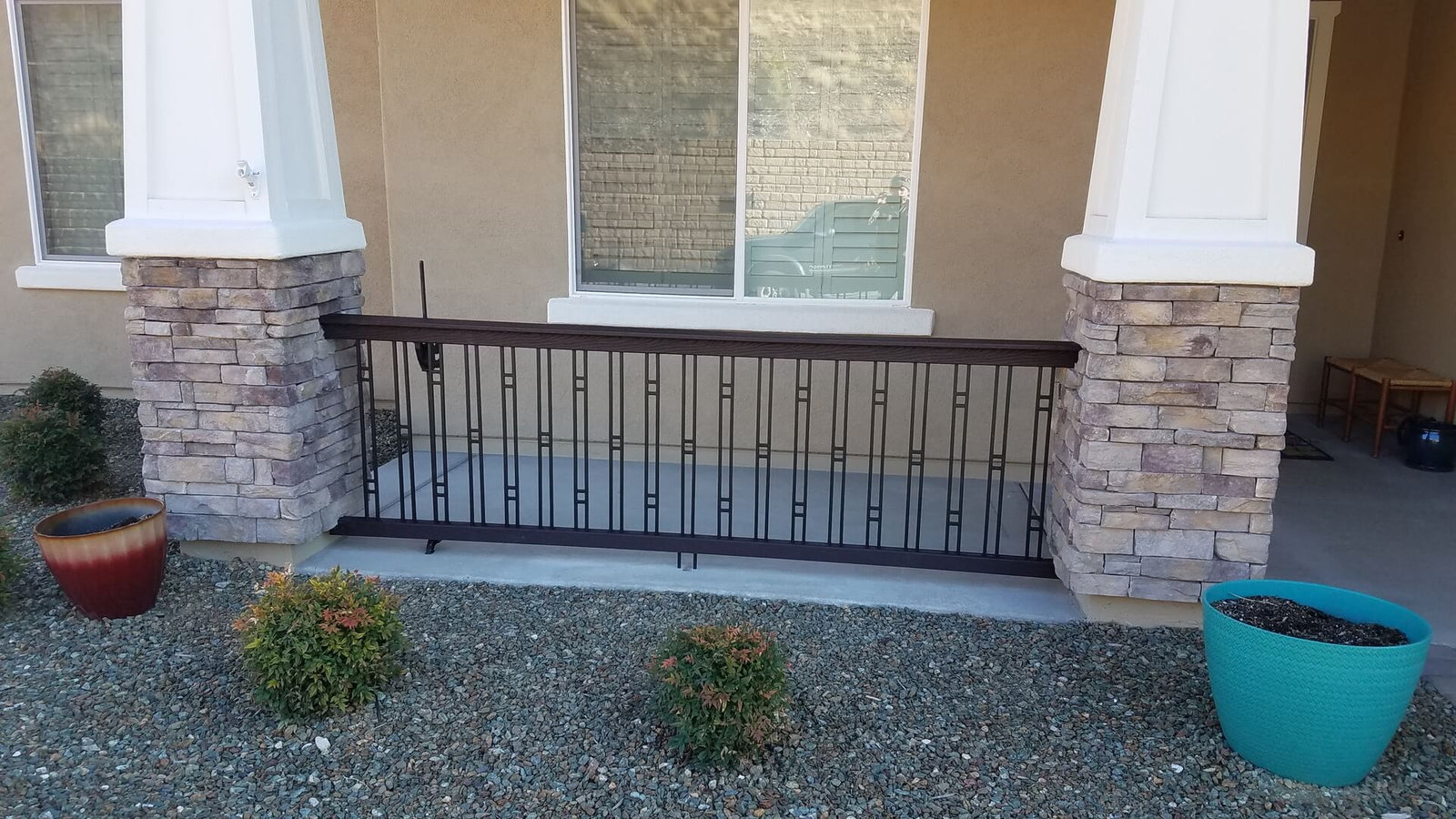 Contemporary Series 1/2" Square x 2 - 1/4" x 44"H Double Bar Hollow Iron Baluster (9087CS) - Stair Parts USA