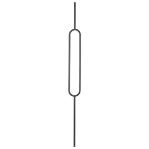 Contemporary Series Oval 1/2" Square 3 - 3/4" x 44"H Hollow Iron Baluster (9088CS) - Stair Parts USA