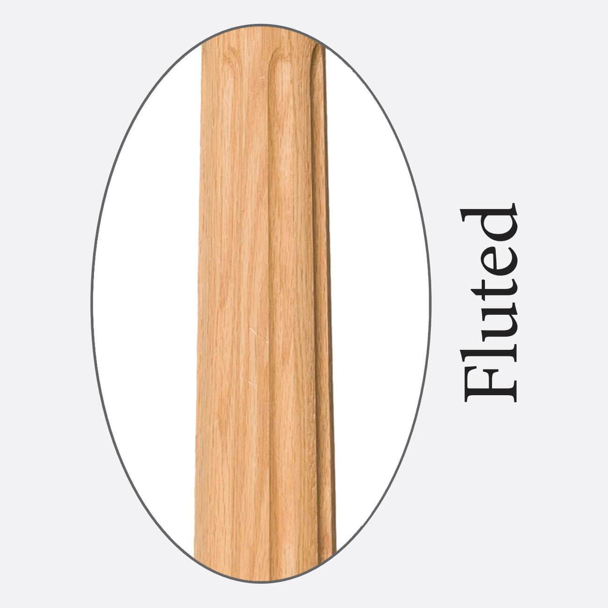 Country 1 - 3/4" 5434F Elegant Rise Fluted (1 - 2 Weeks) Pin Top Baluster w/Dowel - Stair Parts USA
