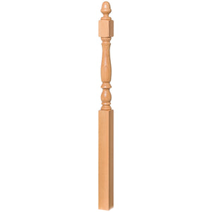 Country 3 - 1/4" 4600 Turned Newel w/Acorn Top (4600, 4604) - Stair Parts USA