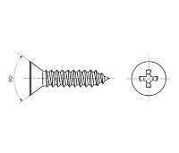 Cross Recessed Countersunk 55/64" Flat Head Screw - Stair Parts USA