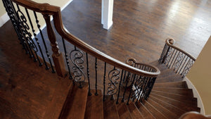 Easy Fit Flat Round Shoe (1 - 13/16") for Square or Round Hollow Iron Balusters (9067EF - FR) - Stair Parts USA