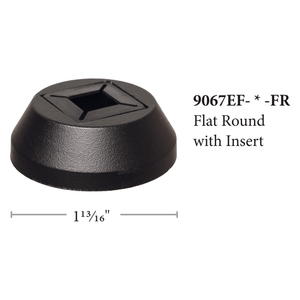 Easy Fit Flat Round Shoe (1 - 13/16") for Square or Round Hollow Iron Balusters (9067EF - FR) - Stair Parts USA