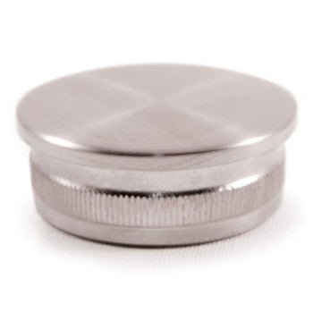 Exterior E4100 Stainless Steel End Cap Flat for Tube 1 2/3" Dia. - Stair Parts USA