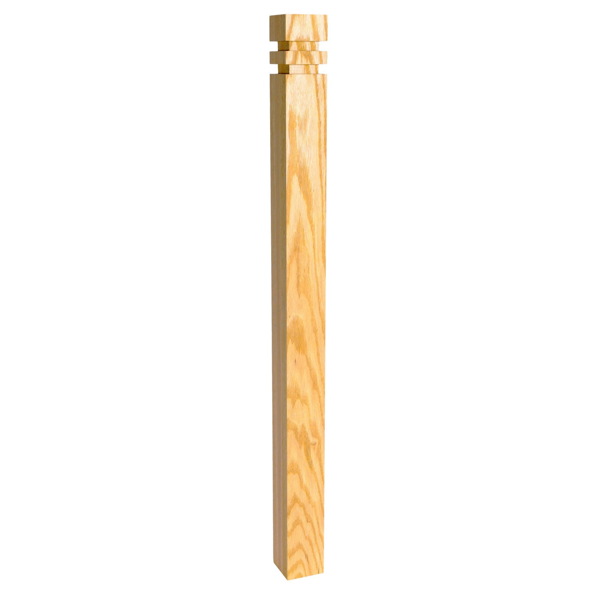 Farmhouse Series, 3 - 1/2" Newel, Square Top with Double Groove (4802 - 48, 4802 - 54, 4802 - 60) - Stair Parts USA