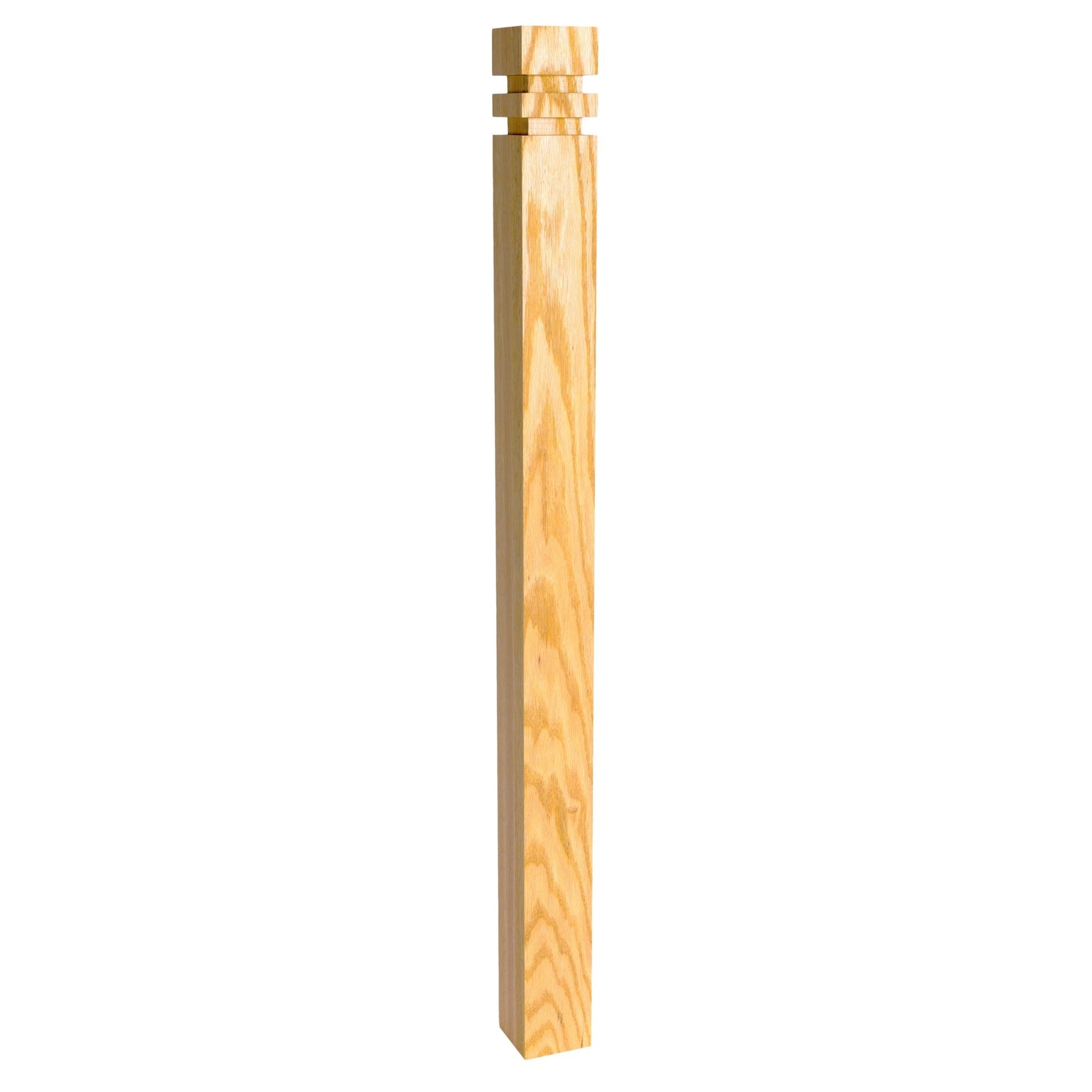 Farmhouse Series, 3 - 1/2" Newel, Square Top with Double Groove (4802 - 48, 4802 - 54, 4802 - 60) - Stair Parts USA