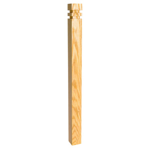 Farmhouse Series, 3 - 1/2" Newel, Square Top with Double Groove (4802 - 48, 4802 - 54, 4802 - 60) - Stair Parts USA