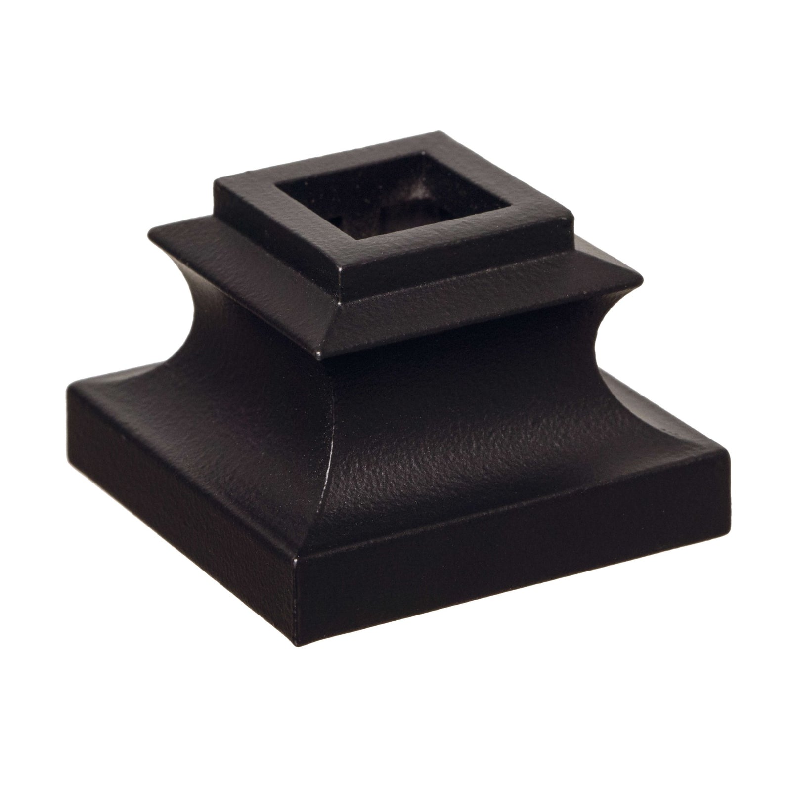 Flat Shoe (NO SET SCREW) for Square Hollow Iron Baluster (9061BS) - Stair Parts USA