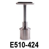 For Tube 1 2/3" Dia., Stiff, Adjustable in Height Satinized (E510 - 424) - Stair Parts USA